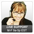 Live Support available M-F 9a-5p EST