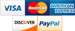 We gladly accept Visa, Mastercard, Discover, American Express and Paypal.